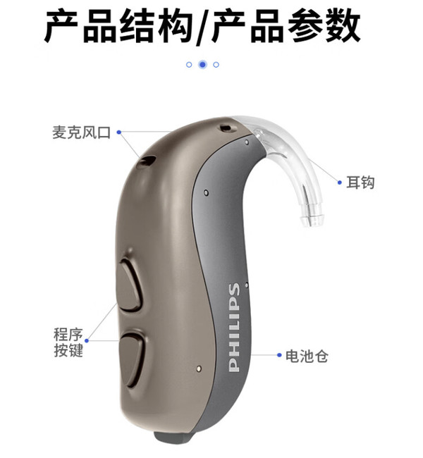 PHILIPS 飞利浦 老年助听器中度重度耳聋耳背 中重度IA1