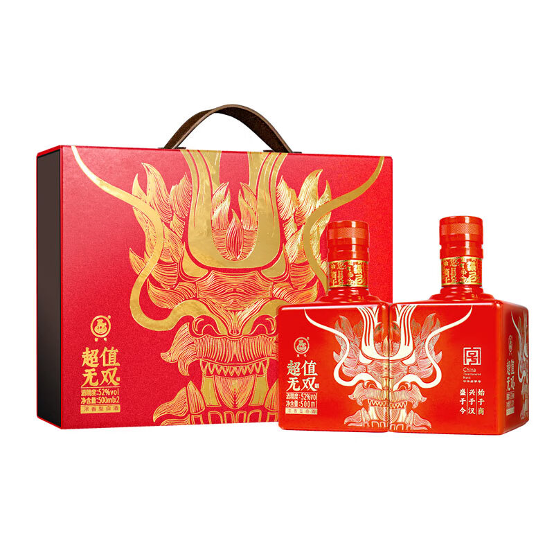 ZHANGGONG 张弓 酒 超值无双红金52度浓香型白酒礼盒 500mL*2瓶 114.95元（需用券