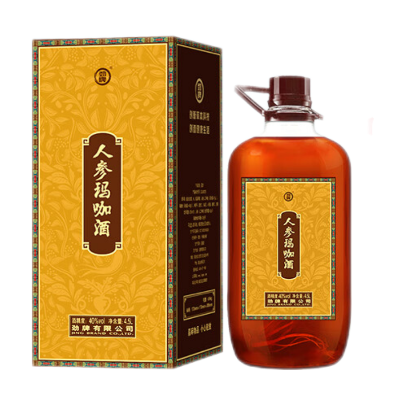 预售：劲牌 人参枸杞 2025年贺岁版 52度 浸泡酒 4.5L 大桶装 318.4元 包邮（全