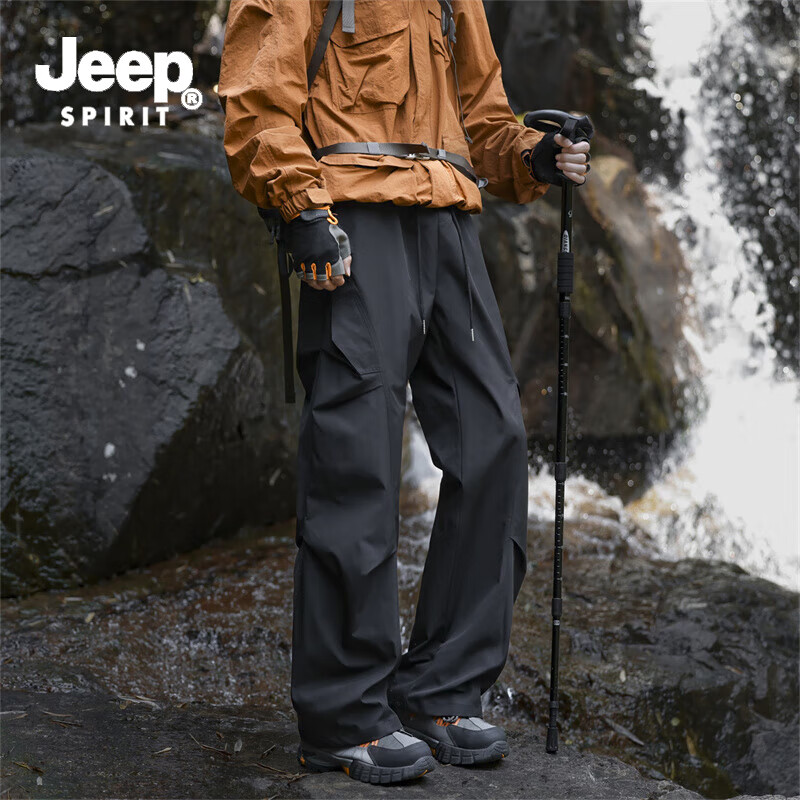 JEEP SPIRIT 男士冲锋裤 黑色 34.5元（需买2件，需用券）