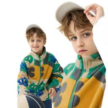Disney 迪士尼 童装儿童男童摇粒绒立领外套防静电保暖上衣23秋DB331IE14米奇130