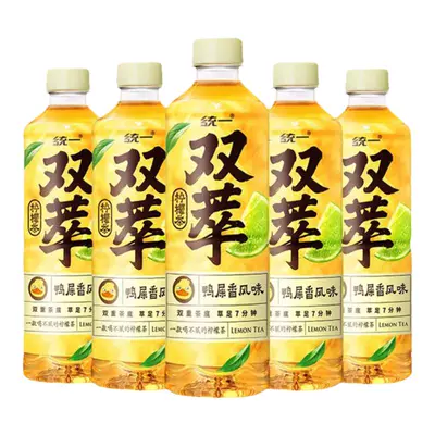 12日20点，百亿补贴：统一双萃柠檬茶鸭屎香风味茶500ml*5瓶 9.9元