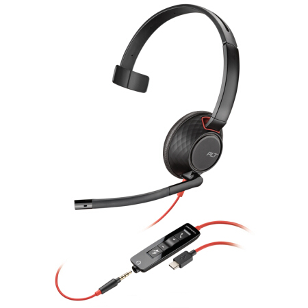 博诣 Plantronics 缤特力 Poly 博诣 C5210 压耳式头戴式有线耳机 黑色 USB口 723.4元