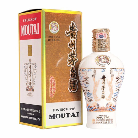 移动端、京东百亿补贴：茅台 MOUTAI 中信金陵（月白风清白色）酱香型白酒 5