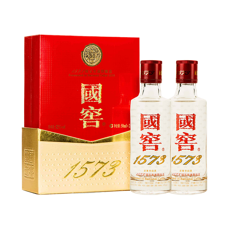 移动端：泸州老窖 国窖1573 52度 浓香型白酒 50ml*2瓶 150.65元