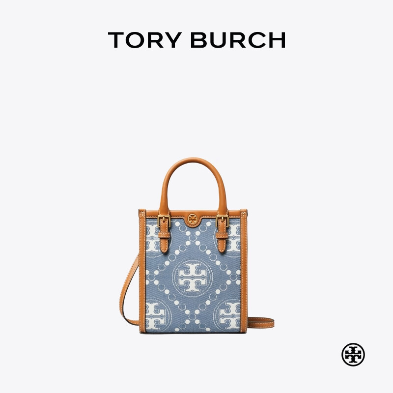 TORY BURCH T MONOGRAM 迷你老花丹宁琴谱包TB 混色 960 OS 1974元