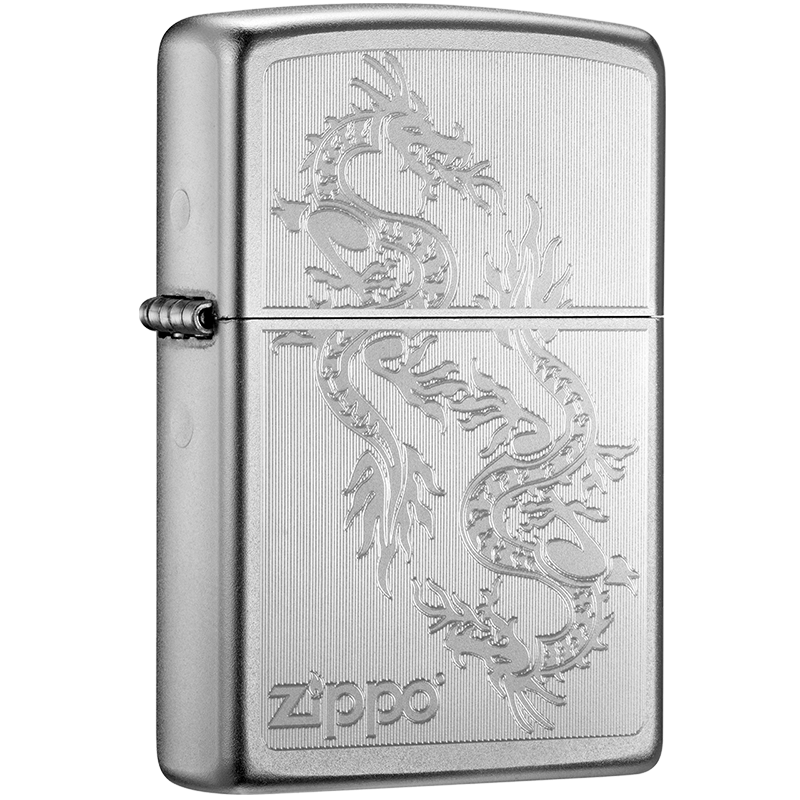 ZIPPO 打火机 防风煤油 锻纱镀铬 双龙会 单机 1个 87.4元