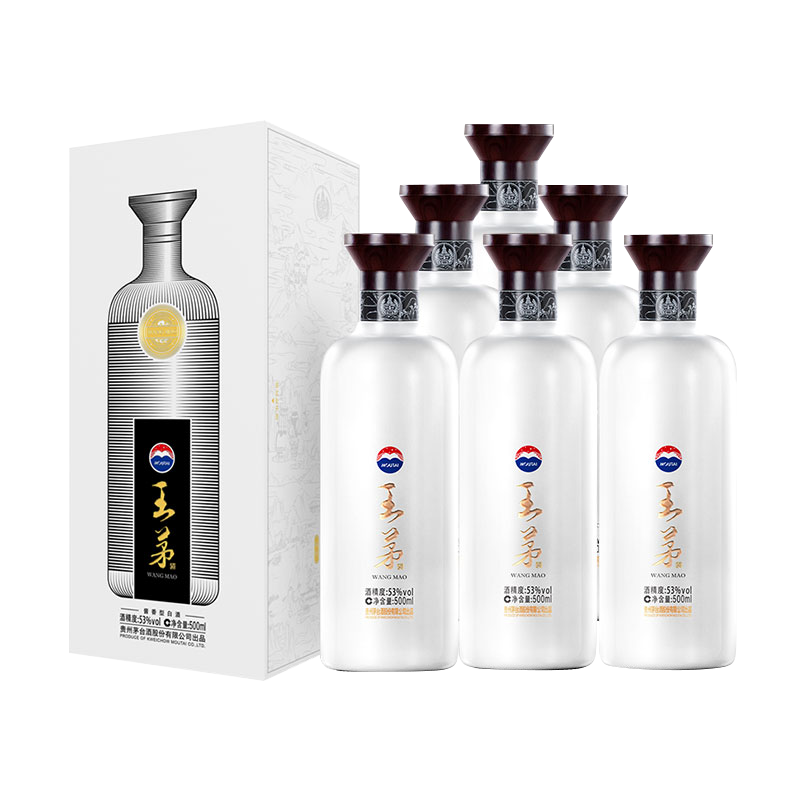 京东百亿补贴：茅台 王茅 祥邦白茅 53度 酱香型白酒 500ml*6瓶 整箱装 3543.21