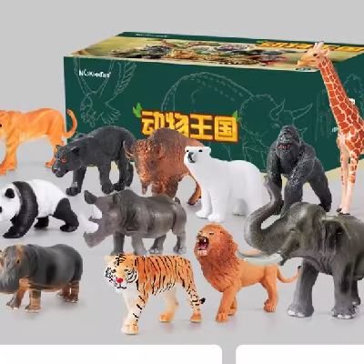 纽奇 儿童仿真动物模型玩具套装 12只野生动物不带场景 13pcs彩盒装 29元包邮（需用券）