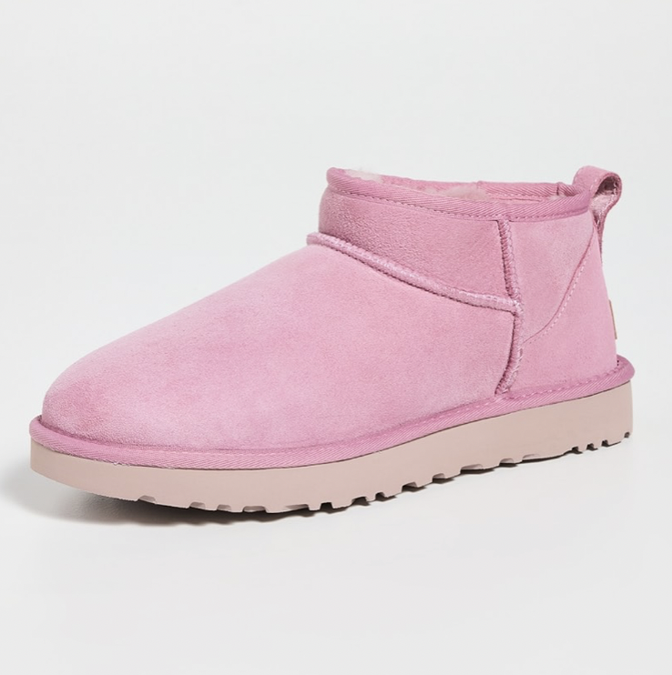 UGG 粉色 Ultra Mini 雪地靴 7.5折 $112.46