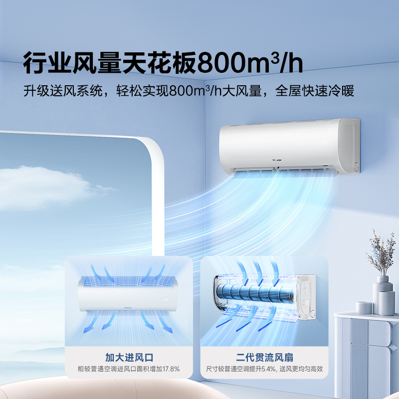 海信 Hisense 大1.5匹易省电E370X2空调挂机家用变频冷暖卧室补贴 1849元