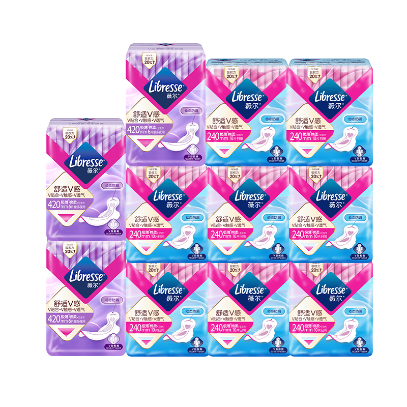 PLUS会员：Libresse 医护级卫生巾 98片（日用80片+夜用18片） 49.4元