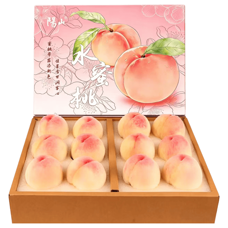 阳山 水蜜桃 一级果3-4两12枚礼盒装 39.9元（需用券）