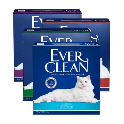 88vip：EverClean 铂钻 美国进口膨润土除臭猫砂 25磅低尘蓝标11.3kg 返后94元（109