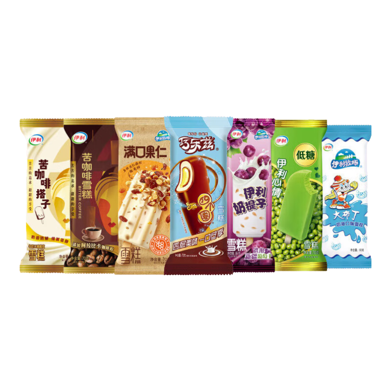 伊利 冰淇淋家庭超值组合40支 冰激凌 雪糕 （2665g） 60.9元（需领券）