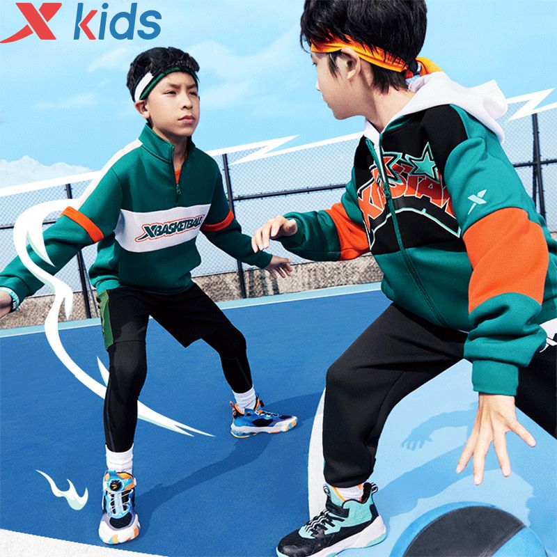 XTEP 特步 儿童2023春季新款男童风衣篮球系列中大童外套 84元