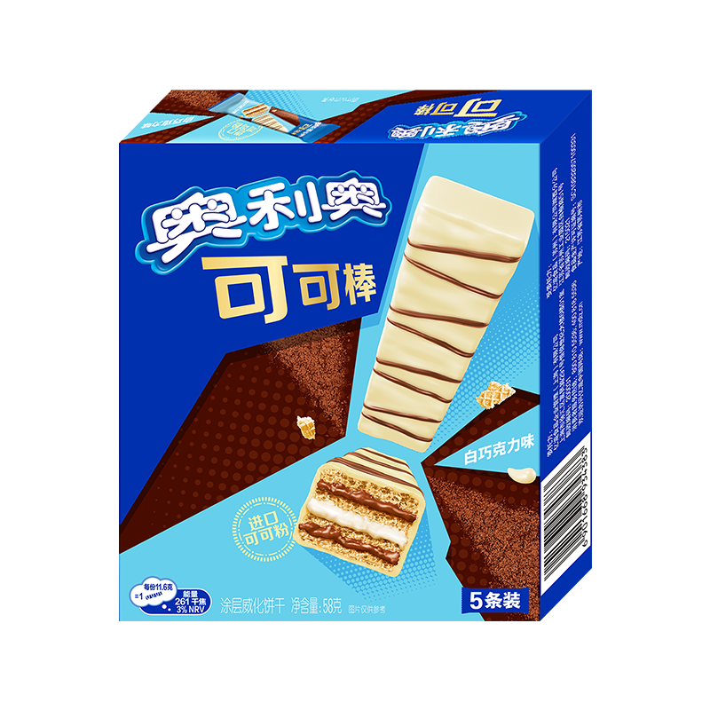 OREO 奥利奥 可可棒 巧克棒 浓情黑巧克力层威化饼干 休闲零食饼干 白巧克力