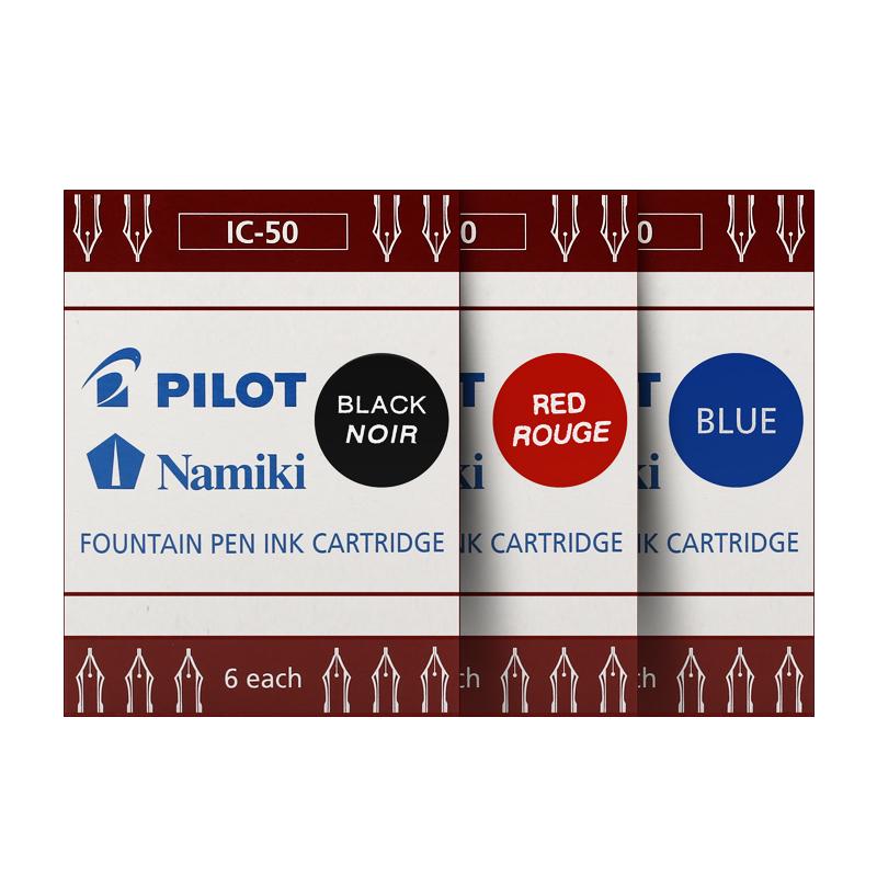 百乐 PILOT IC-50 钢笔墨囊 蓝黑 18支装 19.01元