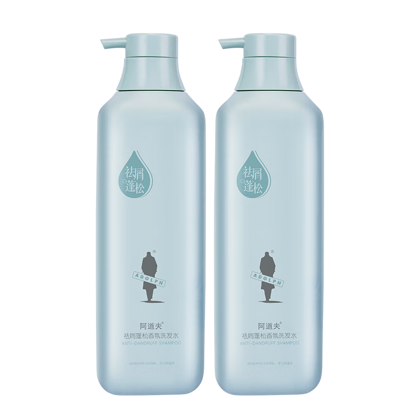PLUS会员：阿道夫 香氛洗发水套装 控油去屑洗发露518ml+无硅油洗发500ml 49.3元