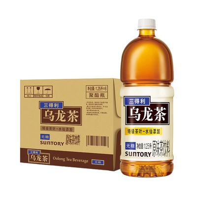 88VIP：SUNTORY 三得利 无糖乌龙茶饮料 1250ml*6瓶 39.75元包邮（需用券）