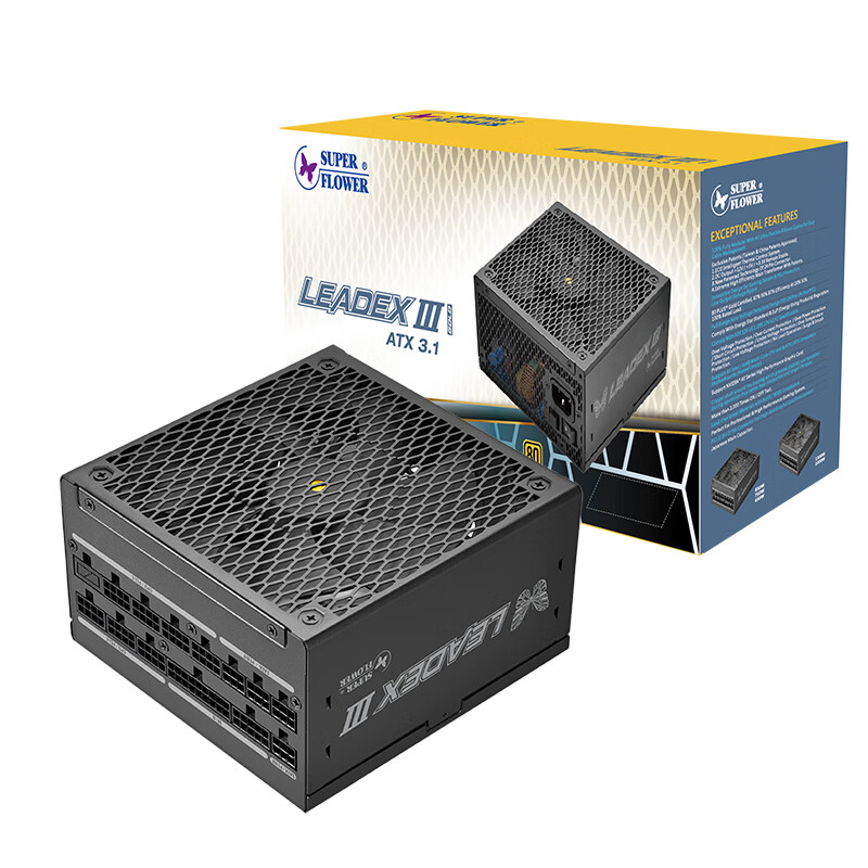 移动端、京东百亿补贴：振华 ATX3.1电源 额定850W LEADEX III850W 金牌全模 /十年