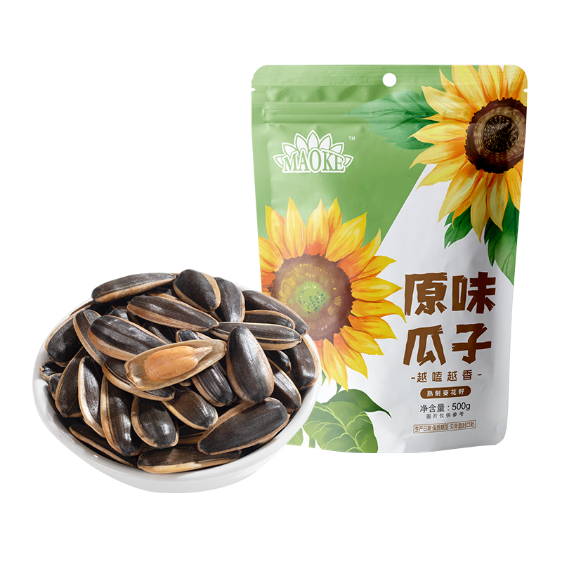 洽洽 毛嗑原味瓜子 葵花籽 大颗粒 500g大包 8.8元(需凑单)
