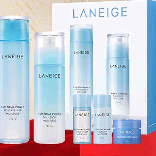 京东百亿补贴、plus会员:兰芝（LANEIGE）水衡凝肌水乳护肤品套盒套装礼盒385m