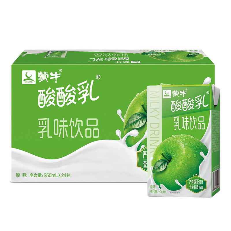 MENGNIU 蒙牛 酸乳原味250ml×24盒 清爽果汁乳味饮料 25.69元