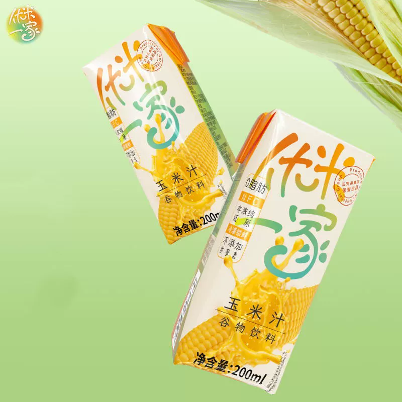 五芳斋旗下 优米一家玉米汁200ml×12瓶 券后19.9元