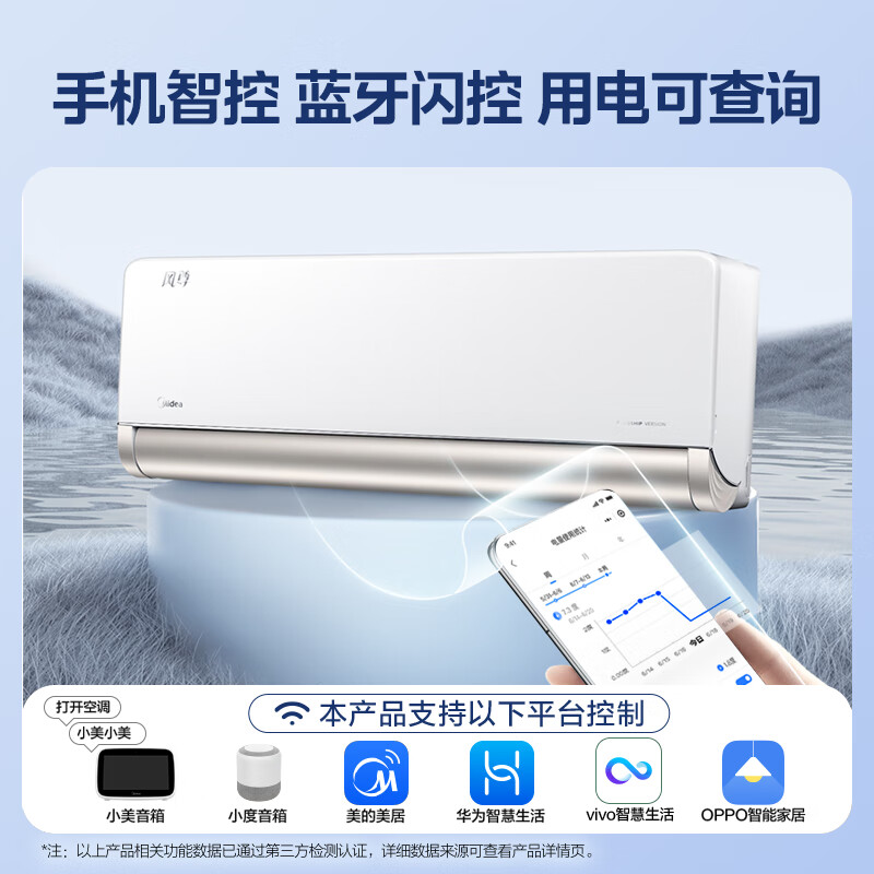 美的 风尊系列 KFR-35GW/N8MXC1A 新一级能效 壁挂式空调 大1.5匹 旗舰版 2286.68元(需用券)