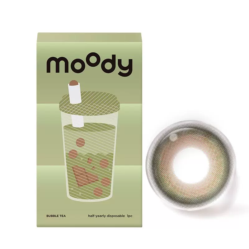 moody 奶茶系列 软性亲水接触镜 半年抛 1片装 ￥24.9