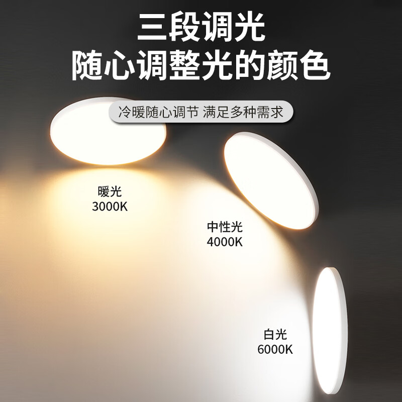 FSL 佛山照明 琢玥 吸顶灯 30W 三段调色 211.76元（需用券）