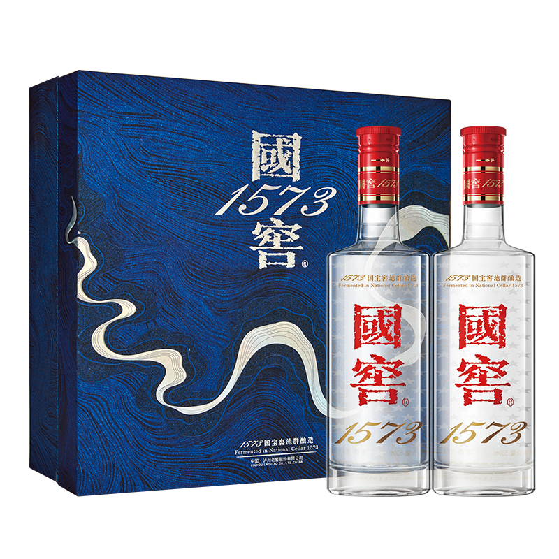 Plus会员：泸州老窖 国窖1573 浓香型 白酒 星河璀璨礼盒 38度500ml*2瓶 低度 含