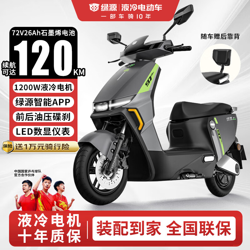 LUYUAN 绿源 S70 电动摩托车 LY1200DT-15D 3499元