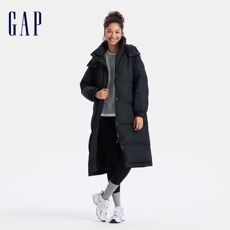 Gap 女装立领连帽长款羽绒服 454.24元包邮