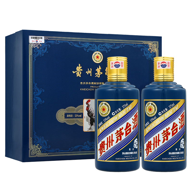 京东百亿补贴：MOUTAI 茅台 生肖纪念 丁酉鸡年 酱香型白酒 53度 375ml*2瓶 4502.5