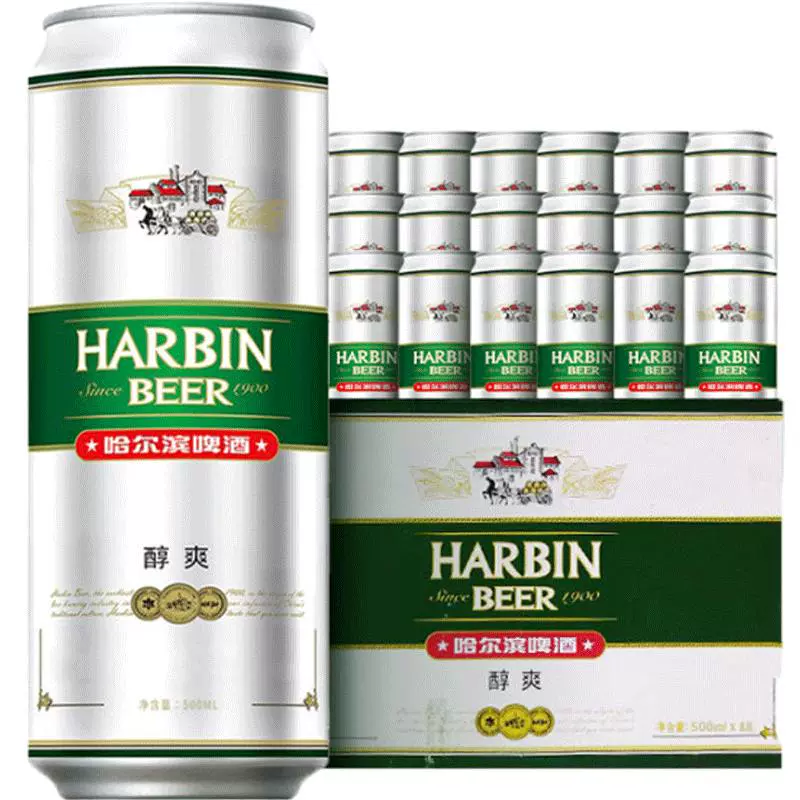 88VIP：HARBIN 哈尔滨啤酒 醇爽啤酒 500ml*18听 34.05元包邮（需福袋）