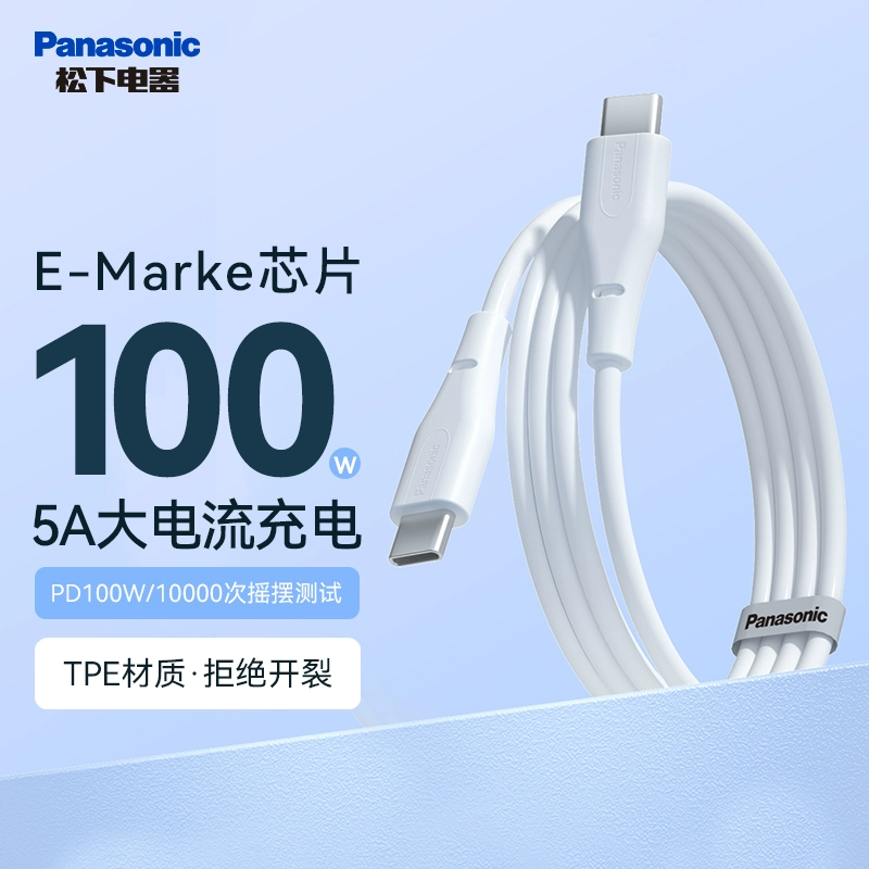 Panasonic 松下  双Type-C数据线 1m 100W ￥15.9