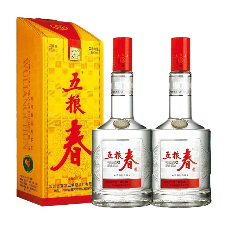 五粮春 经典浓香型白酒 45%vol 500mL*2瓶 360元