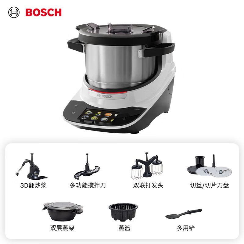 博世 BOSCH MCC9555CWC 智能烹饪机 3L 11999元