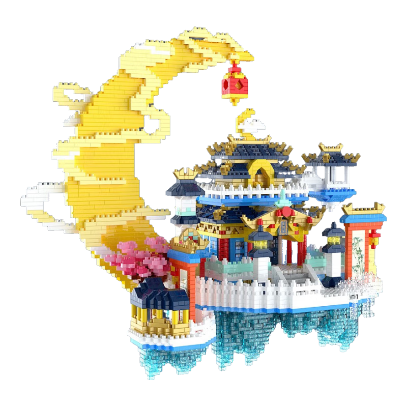 伟力 广寒宫积木模型 4898颗粒 带灯工具 148元