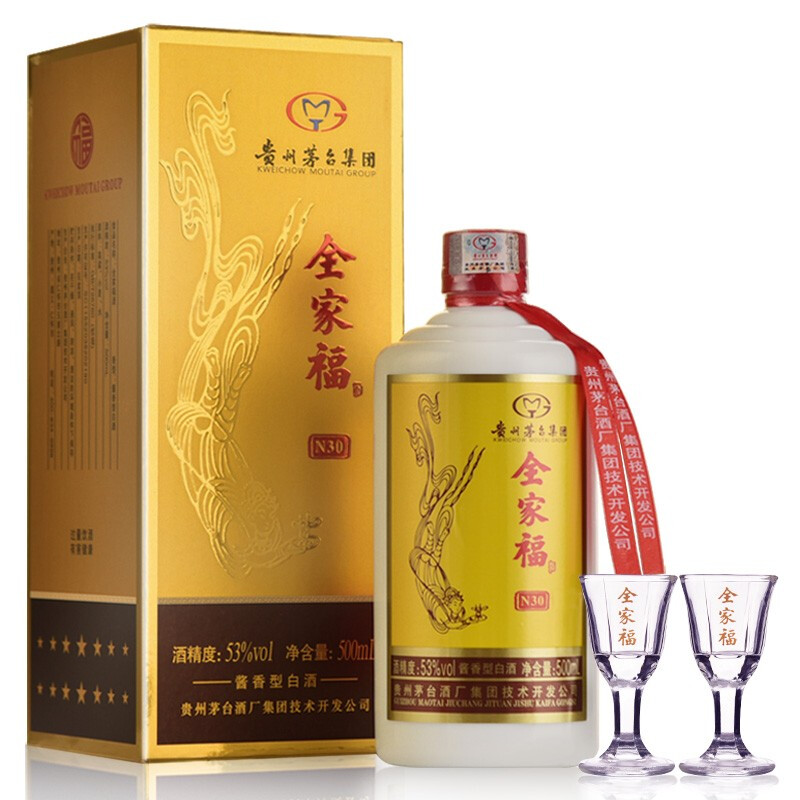 MOUTAI 茅台 全家福 N30 53%vol 酱香型白酒 500ml 礼盒装 147.45元