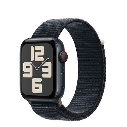 PLUS会员：Apple Watch SE 智能手表GPS + 蜂窝款44毫米午夜色铝金属表壳午夜色回