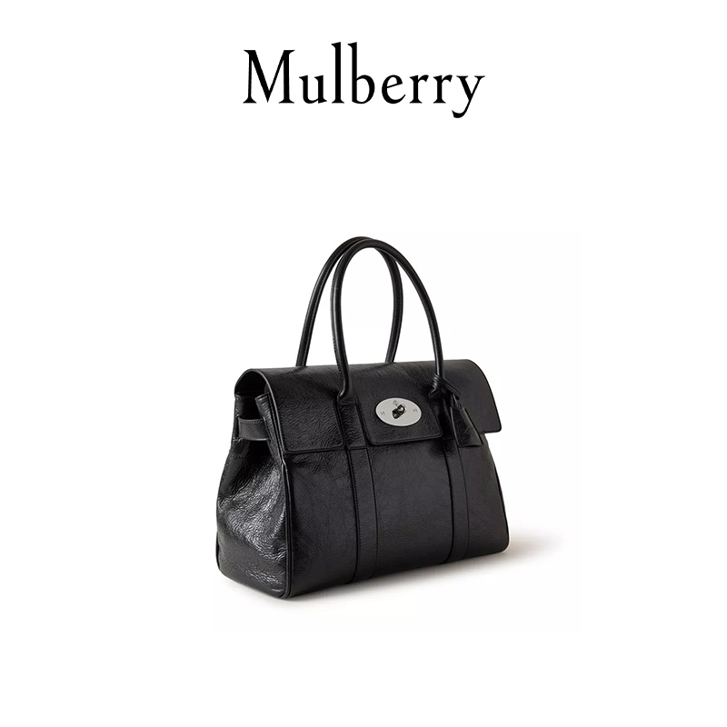 Mulberry 玛珀利 玛葆俪Bayswater油蜡皮柔软通勤手提包女包 10160元