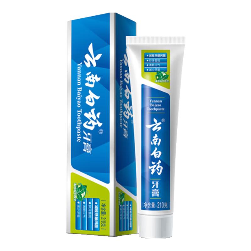 云南白药 牙膏 牙膏 薄荷清爽型 210g 18.04元