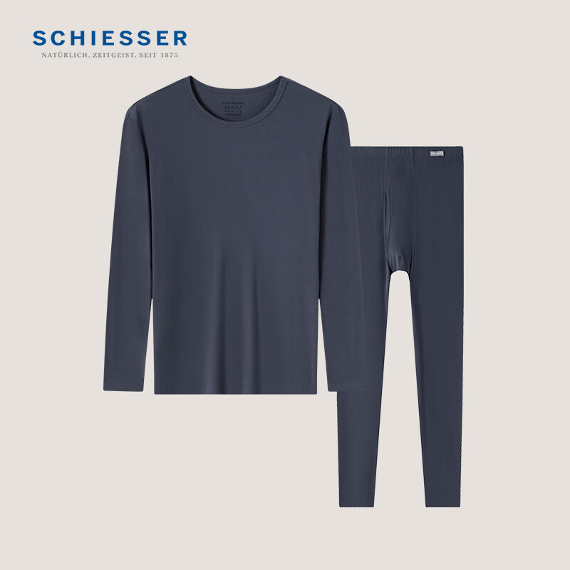 SCHIESSER 舒雅 男士舒美棉3A抗菌保暖秋衣秋裤套装 E5/23918W 105.71元（需用券）