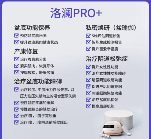 瀾渟 WRIGHTIN 盆底肌修復(fù)儀腹直肌 洛瀾PRO+ 盆底+腹直肌+私密煥妍
