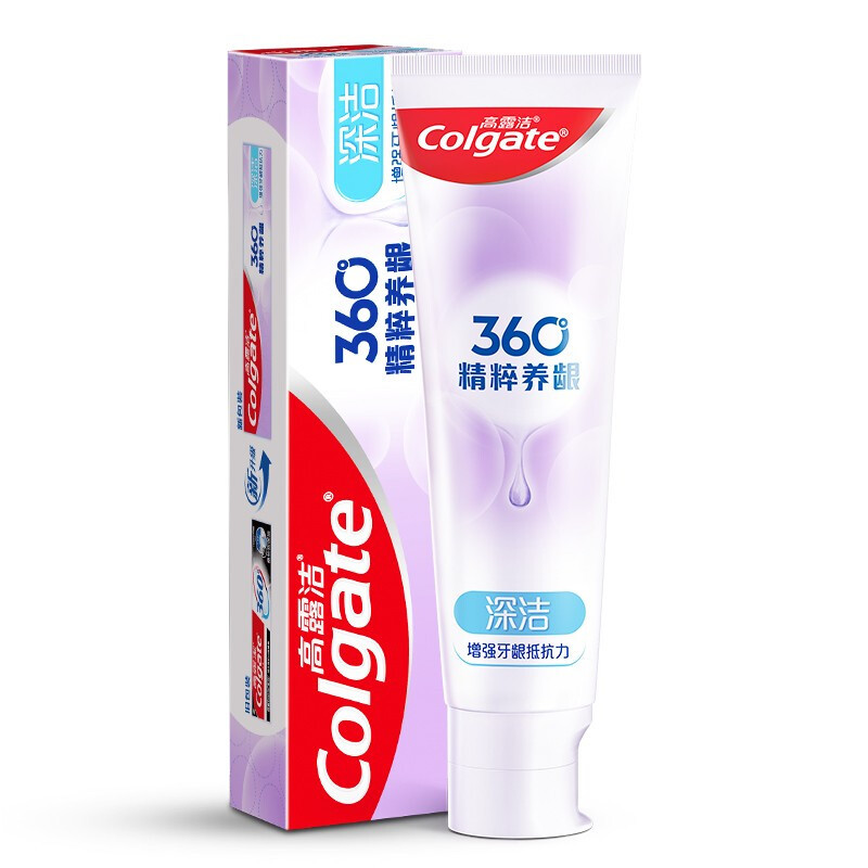 Colgate 高露洁 360°玻尿酸高纯度小分子精粹养龈深洁牙膏 180g 冬青薄荷 去口