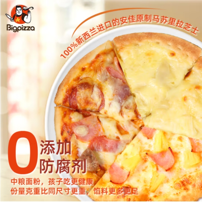 比格比萨 pizza 7英寸（任选5件） 12.8元（需买5件，需用券）