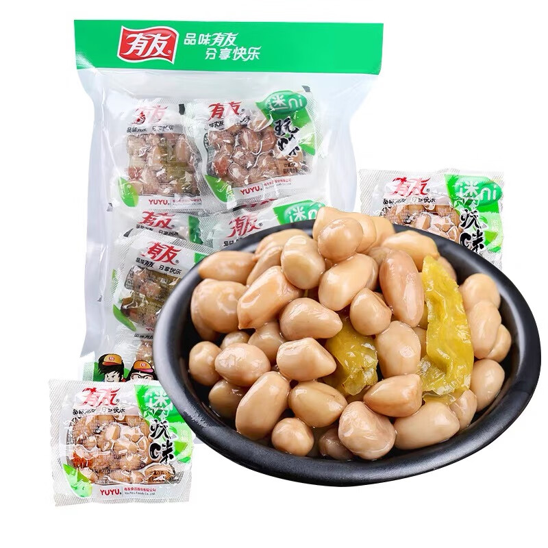 YUYU 有友 泡花生 独立小包装 休闲零食追剧小吃零食 268g 9.6元（需买5件，需